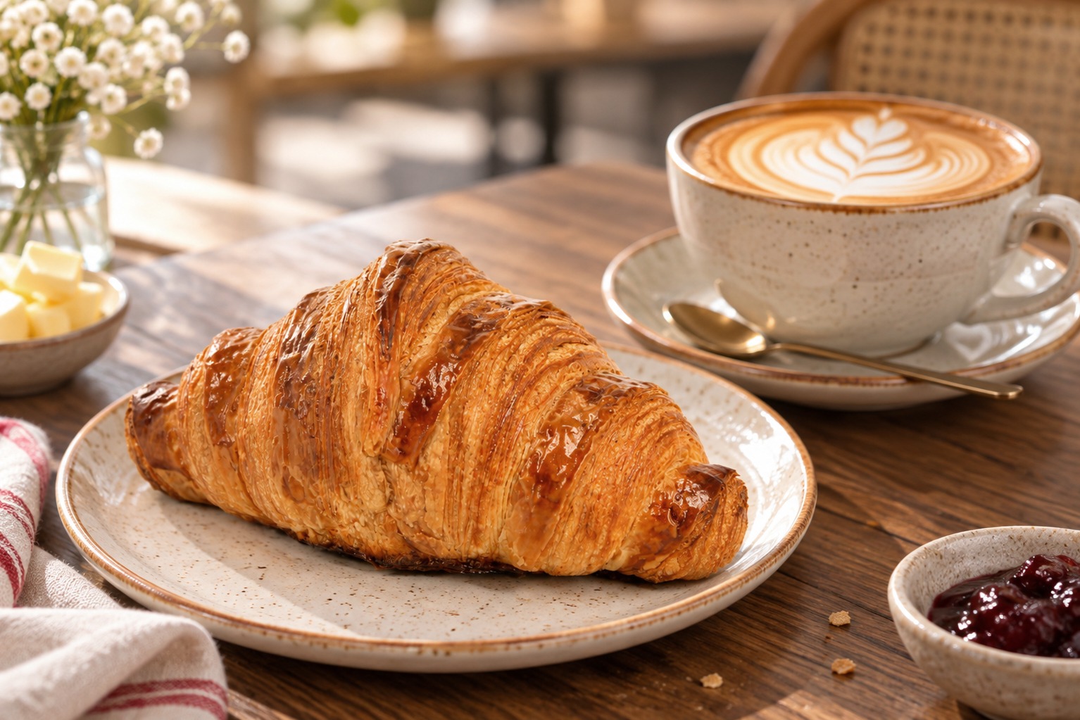 Croissant with Coffee